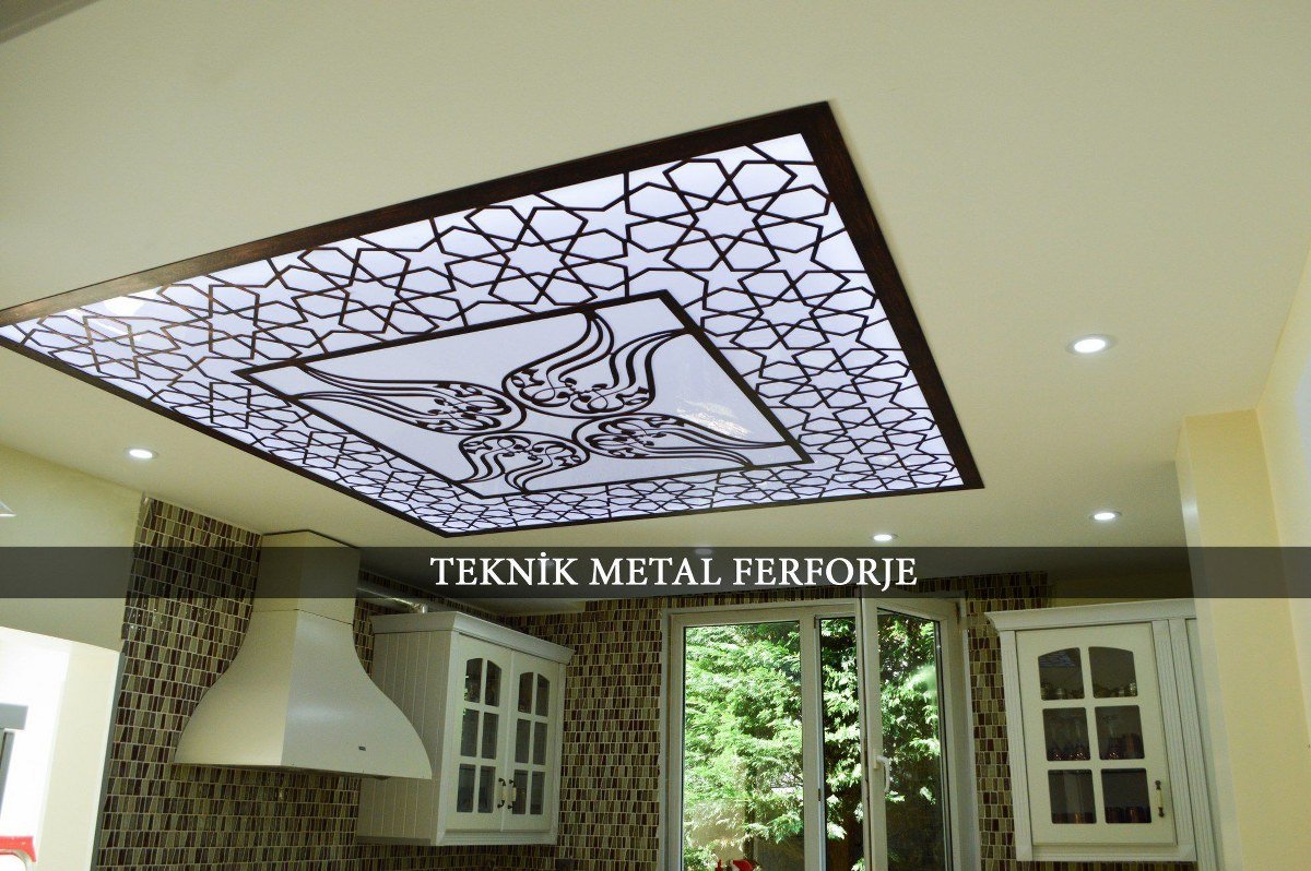 OSMANLI MODELİ METAL TAVAN AYDINLATMA APLİĞİ